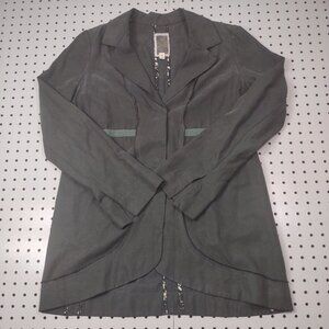 Burning Torch Silk Cotton Blend Jacket, Size Medium